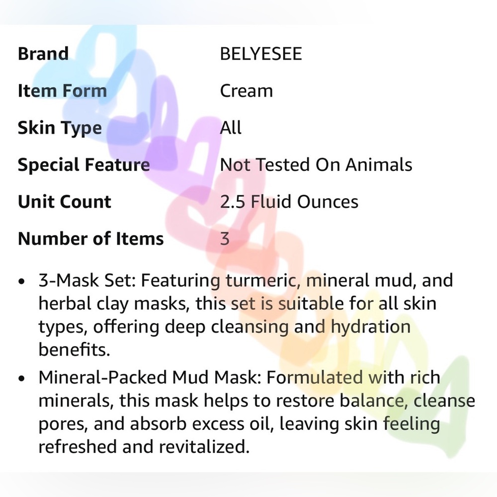 NIB! Turmeric Clay Face Mask, Dead Sea Mud Mask, Green Tea Face Mask - Picture 2 of 11